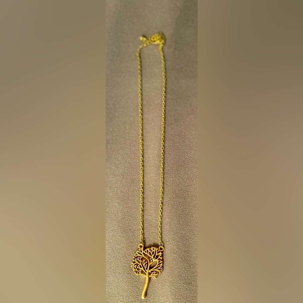 Fashion jewelry gold tree necklace